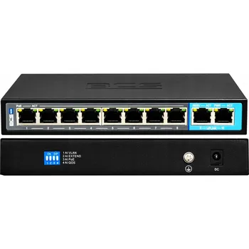 Switch Switch BCS 10-portový PoE 8x 10/100/1000 Mbps Gigabit