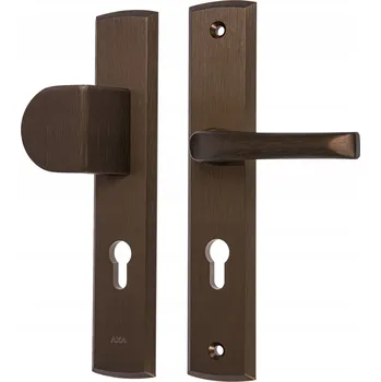 Dveřní kování Klika-madlo vnější Manitoba staré zlato F4 92mm AXA s podporou