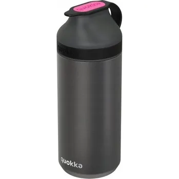 Termoska QuOKKA, Láhev z nerezové oceli Ocel minerální 335 ml | černá/růžová