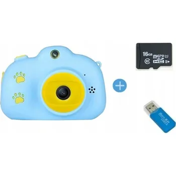 Digitální kompakt Dětský digitální fotoaparát 21 Mpix 1080p + 16GB karta