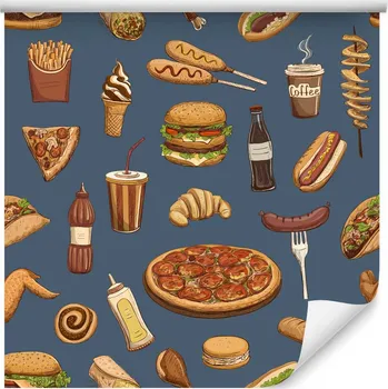 Fototapeta Tapeta do Kuchyně Rychlé Občerstvení SLADKOSTI Jídlo Dekorace