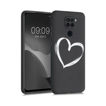 Pouzdro s designem srdce pro Xiaomi Redmi Note 9 - černá