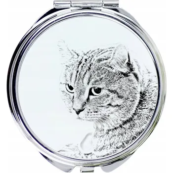 Kosmetické zrcátko Rys ostrovid - kapesní zrcátko s kočkou, personalizované zrcátko do kabelky