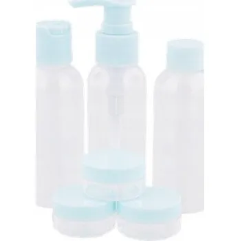 Organizér na kosmetiku CESTOVNÍ LAHVIČKY NA KOSMETIKU DO LETADLA SADA 7