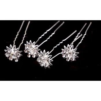 Štrasová vlásenka květ Ø18 mm Varianta: crystal, Balení: 2 ks