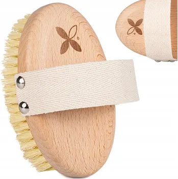 Koupelový kartáč Přírodní masážní kartáč na sucho těla HABYS