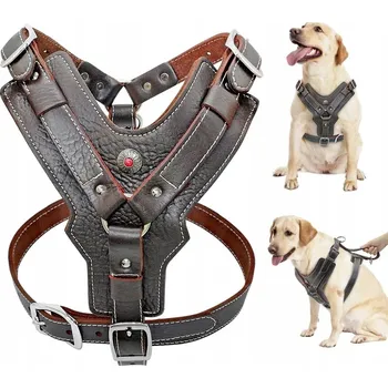 Postroj pro psa Postroj pro psa kožený pro velké psy vesta Akita Boxer