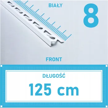 rohová lišta Rohová lišta L profil 8mm BÍLÁ ALU 125cm