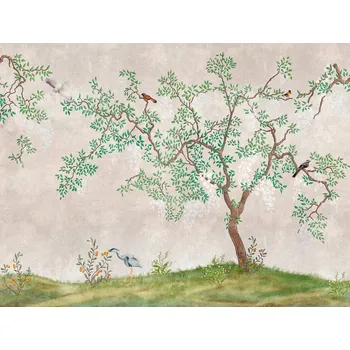 Fototapeta FOTOTAPETA PANEL BEZ NAPOJOVÁNÍ JAPONSKÝ STROM PTÁCI