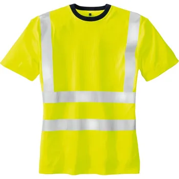 Pánské oblečení Výstražné tričko HOOGE, fluorescenční žlutá barva, velikost XL