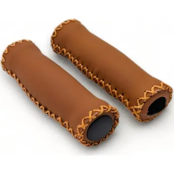 grip Gripy na kolo Velo retro hnědé se zátkami na řídítka