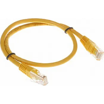 Síťový kabel Patchcord Cat5e DELTA 0,5 m žlutý