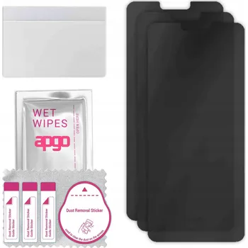 Pouzdro na mobilní telefon 3x Hybridní Sklo s filtrem soukromí pro LG G7 ThinQ, PRIVACY