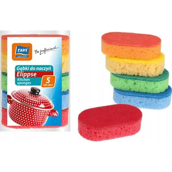 Mycí prostředek Houbičky na nádobí Ravi Elippse 5 ks