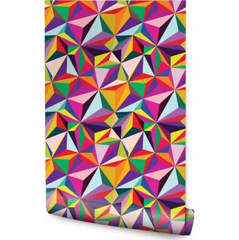 Fototapeta Tapeta pro teenagery Barevné geometrické 3D