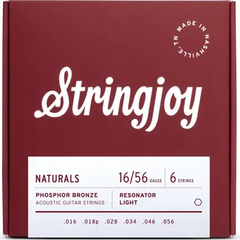 Příslušenství pro strunný nástroj Struny pro akustickou kytaru Stringjoy NATURALS Phosphor Bronze 16-56