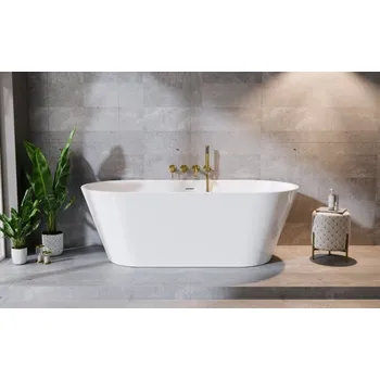 Vana BESCO - Volně stojící vana DEEVA bílá - Barva - Bílá, Barva sifonu - Grafitová, Rozměr vany - 150 × 75 VANDEEVA150G