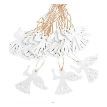 Závěsný dřevěný anděl - bílý 18 ks (cs, Dárkové sortimenty a dekorace, Dakls)