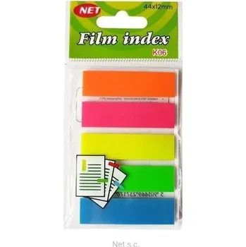Set školních potřeb Zakładki indeksujące neon transparentne 5x25K (pl, 2000, NET)