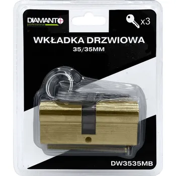 Vložka do dveří ZÁMEK VLOŽKA CYLINDRICKÁ VLOŽKA DO DVEŘÍ 35/35 3 KLÍČE MOSAZ BLISTR