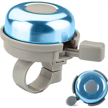 Zvonek na kolo Kovový cyklistický zvonek na řídítka – hlasitý klasický, modrý