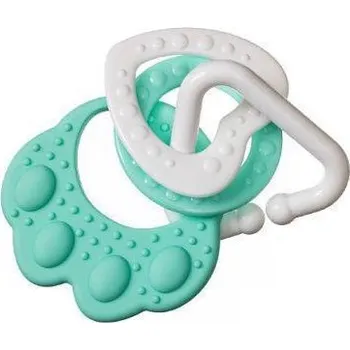 Profibaby Kousátko medvědí tlapka s přívěsky silikon Tyrkysová