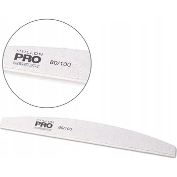 Profesionální pilník na nehty bílý - půlměsíc, zrnitost 80/100