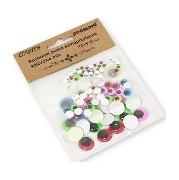 Set školních potřeb Ruchome oczka samoprzylepne kolorowe mix 80szt (pl, 2000, Penword)