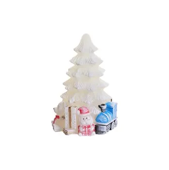 Vánoce Svíčka vánoční STROMEK S DÁRKY d9,5x15cm (cs)