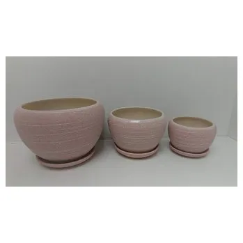 Květináč Květináč růžový sd 3ks (cs, Prodex)