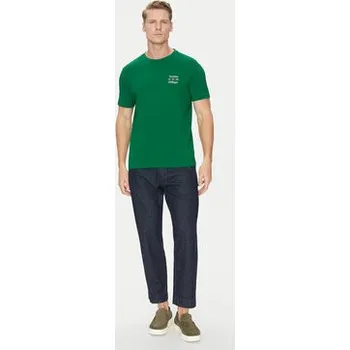 Pánská móda Tommy Hilfiger T-Shirt Stack MW0MW38622 Zelená Regular Fit S