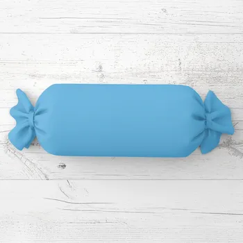 Dekorativní polštářek Polštář válec bonbon Rongo RG-065 Světle modrý 15x40 cm