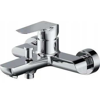 Vodovodní baterie Nástěnná vanová a sprchová baterie s jednou pákou Cersanit City, stříbrná