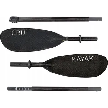 Dvojdílné rovné, dvojdílné zakřivené, nastavitelné, rozkládací kajakové pádlo ORU KAYAK 230 cm