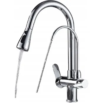 Vodovodní baterie Kuchyňská stojánková baterie CHDE Retro stříbrná