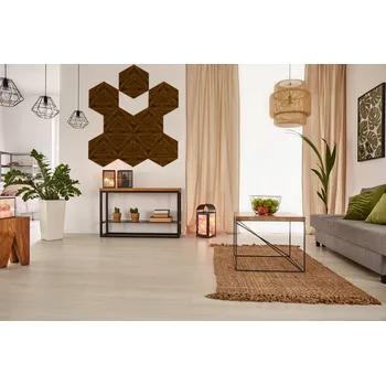 Obklad OBKLADOVÉ PANELY LAMELY MDF ROMB OŘECH 51X29 1 m2 OŘECH