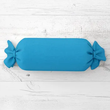 Dekorativní polštářek Polštář válec bonbon Rongo RG-073 Modrý 15x40 cm