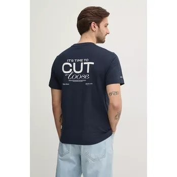Pánské tričko Bavlněné tričko Pepe Jeans PARRIS tmavomodrá barva, s potiskem, PM509800 59X, vel. M