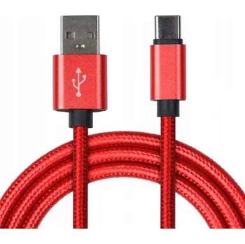 Datový kabel Kabel Pronett USB - USB typ C 1 m červený