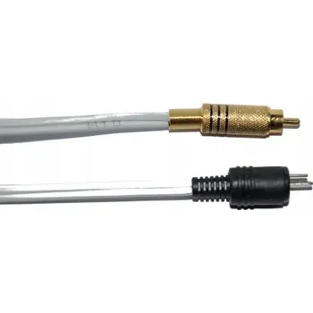 Audio kabel Reproduktorový kabel DIN / RCA, průřez 2x1,5mm, bílý, 3m