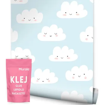 Fototapeta Tapeta pro děti - Veselé obláčky /213045044