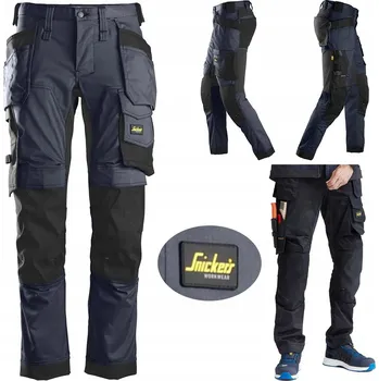Pracovní obuv Snickers Workwear | Pracovní kalhoty AllroundWork Stretch s PK tmavě modré - Modrá / 54 / L / modrá