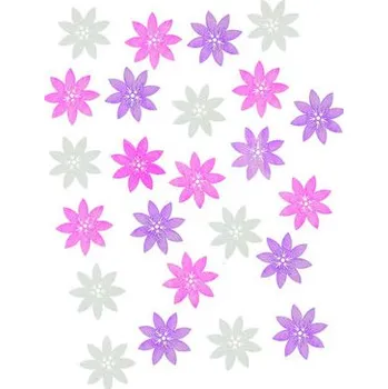 Vánoční dekorace Dřevěné květy 2cm - růžovofialový mix 24ks (cs, Jiné, Anděl Přerov)