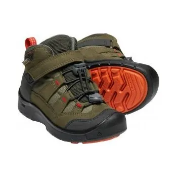 Dětská treková obuv Keen HIKEPORT MID WP K martini olive/pureed pumpkin US 8 / EU 24,0 / UK 7 / 15 cm; Zelená obuv + DÁREK DLE VÝBĚRU!