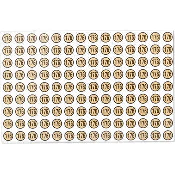 samolepka Samolepky se zlatou velikostí 176, 125 Ks/1 arch