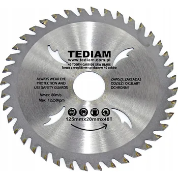Řezný kotouč Kotouč na dřevo widia Tediam 125 x 20 mm