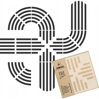 Šablona Malířská DLAŽDIČKY OBKLADY Opakovaně Použitelný 45x45cm Geometrický Vzor VIGO