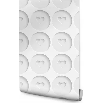 Fototapeta Geometrická tapeta Kruhy Srdce Dekor 3D do obýváku