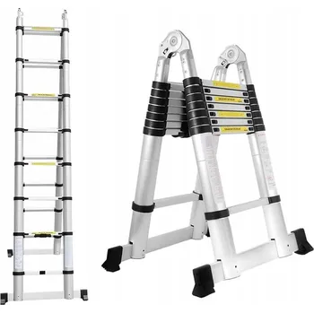 Žebřík ŽEBŘÍK SKLÁDACÍ TELESKOPICKÝ HLINÍKOVÝ 3,2m 150KG