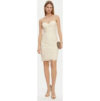 Dámská móda Guess Koktejlové šaty W5GK0N KCVJ0 Béžová Regular Fit 8